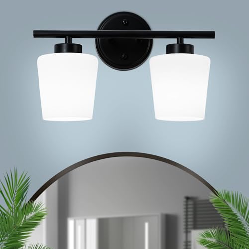 NEDYZOG 14 Inch Black Bathroom Light Fixtures Over Mirror 2