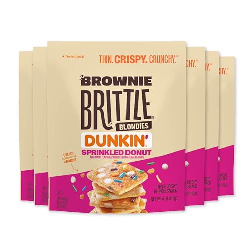 Brownie Brittle – Dunkin' Blondie Sprinkled Donut Thin and Crispy | Pack of 6, 4 oz - image 1