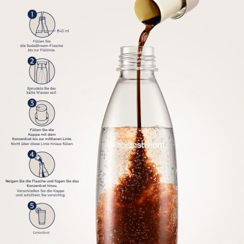 SodaStream Sirup Pepsi Cola - 1x Flasche ergibt 9 Liter Fertiggetränk, Sekundenschnell zubereitet und immer frisch, 440 ml
