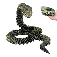 Animali stampati in 3D Serpente, Animali stampati in 3D Serpente articolato collezione Decorazione scrivania direzionale per ufficio domestico, Decorazione per scrivania direzionale per autismo/ADHD(P