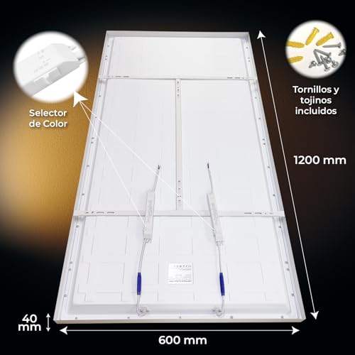 Panneau LED surface 120x60cm 96W CCT avec couleur réglable