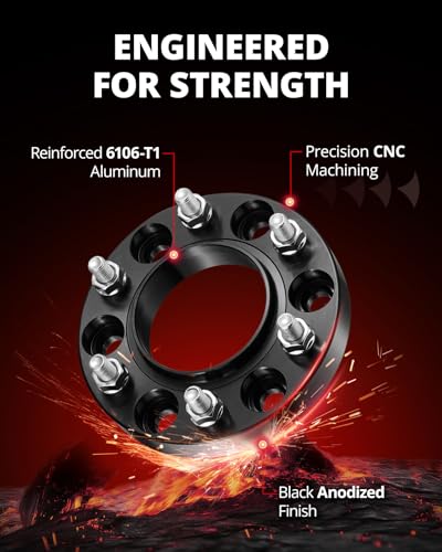 Image of EVIL ENERGY 6x5.5 Wheel Spacers 1.25 inch, 93.1mm Bore Hubcentric M12x1.5 Studs