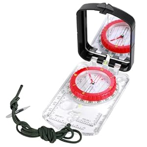 Sportneer Compass Hiking Survival, Camping Accessories Orienteering Compass with Mirror Boy Scout Compass for Kids Gifts Hiking Camping Backpacking Map Navigation