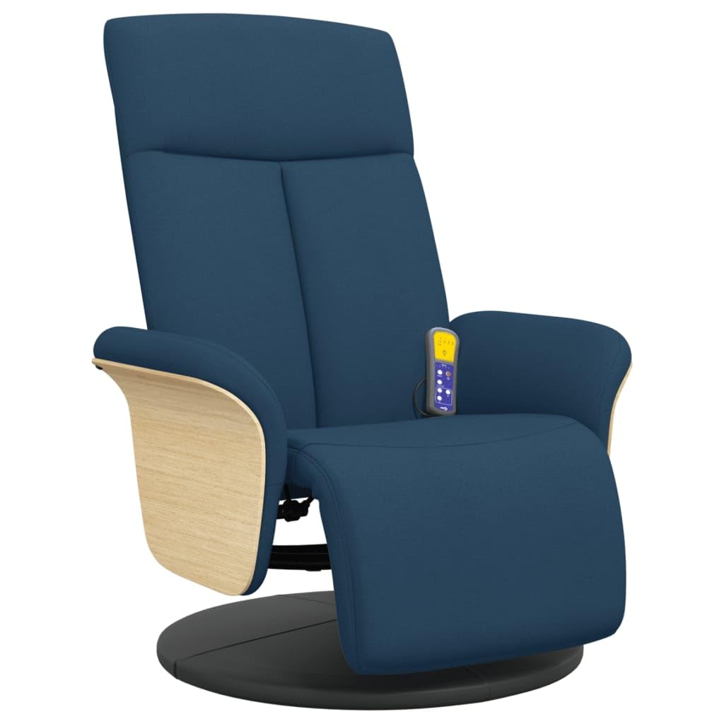 Gecheer Poltrona Reclinabile con Poggiapiedi,Poltrona Relax Imbottita,Poltrona da TV,Poltrona Relax Reclinabile con Poggiapiedi,Poltrona da Salotto o Ufficio,Poltrona in Tessuto,Blu