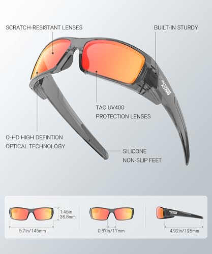 Image of Polarized Sport Sunglasses-for-Men Sun-Glasses: Mens Wrap Sunglasses for Fishing Cycling Running UV400 Protection