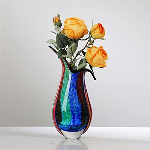 Vase en verre moderne décoratif de couleur pour composition florale et hydroponie - 7