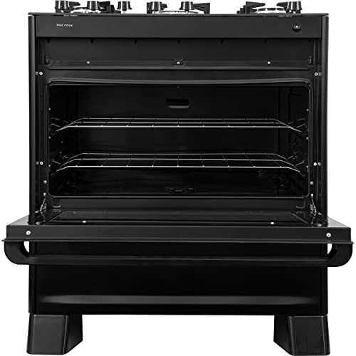 Fogão Max Cook Mesa de Vidro 5 Bocas Preto - SUGGAR - FGV509PT