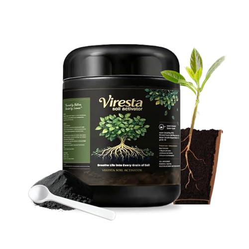 Viresta Soil Activator - Viresta Soil Revitalizer Plant Food Enhancer Concentrated Humic Acid Formula - Promotes Root Growth & Nutrient Uptake for Lawns Garden Indoor & Outdoor Plants (1Pcs)
