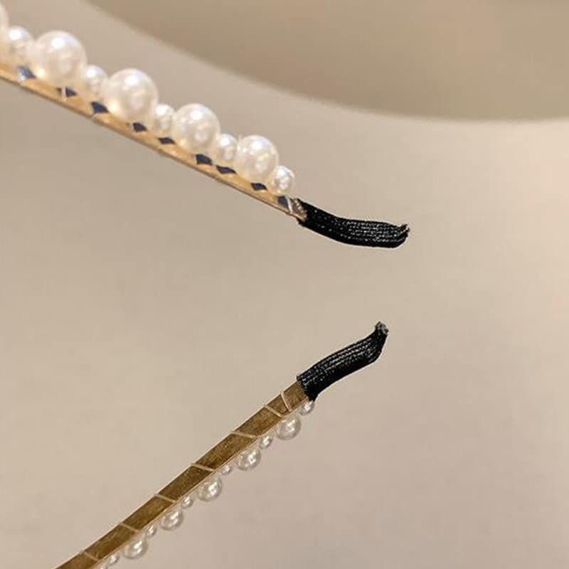 Miniatura 4 de ZAHSY Diadema de perlas blancas para boda, para novia, damas de honor, diadema de perlas con diamantes de imitación para mujer, paquete de 4