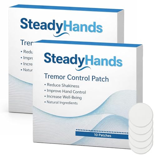 Texvora Steadyhands Tremor Control Patch for Essential Tremor and Muscle Stability Disposable Patches for Wrist and Hand Daily Use