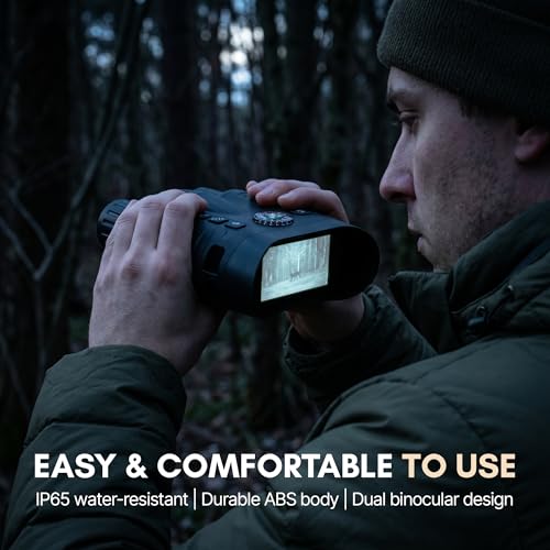 Image of 4K Night Vision Goggles for Adults, Night Vision Binoculars with 10X Optical Zoom 3-Inch HD Screen, for Hunting Wildlife Observation Security, Auto-Focus, Infrared, Waterproof.