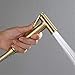 Handheld Bidet Sprayer for Toilet, Multi-Function for Baby Cloth Diaper Sprayer, Shattaf Sprayer, Pets Shower, Brushed Gold 304 Stainless Steel,15cm Hole Distance (Size : 15cm Hole Distance)