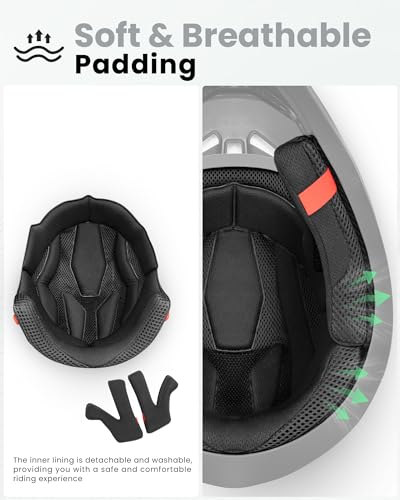 OutdoorMaster Full Face Mountain Bike Helmet for Men & Women - Durable, Impact Resistant, Ventilated, Adjustable Visor - Downhill Race BMX MTB Helmet - Image 4