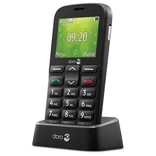 Doro 1381 2G Telefono Cellulare per Anziani - Dual SIM - Telefonino - Dumb Phone - Mini Telefono - Fotocamera - Tasto SOS - Base di Ricarica - Vivavoce - Bluetooth - Telefonia [Versione Italiana]