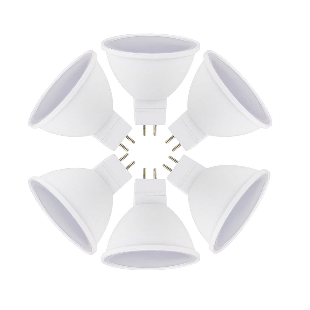 OUKAIDE 6 Pcs 7W MR16 LED Light Bulbs Cool White 6000K GU5.3 Spotlight 700LM, Energy Saving, AC 220-240V Non Dimmable