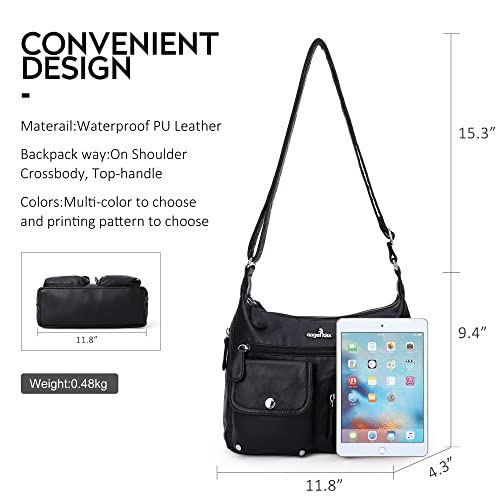 Image of Angel Kiss Crossbody Bags for Women, Ladies Shoulder Handbags and Purses Medium Faux Leather Pocketbooks | Ladies
