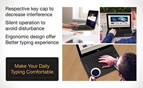 Keyboard Replacement Type Cover Trackpad Mouse For Microsoft Surface Pro 7 / 6 / 5 / 4 / 3 Ergonomic Portable Slim Wireless Bluetooth Rechargeable (With Backlit) #TOP7