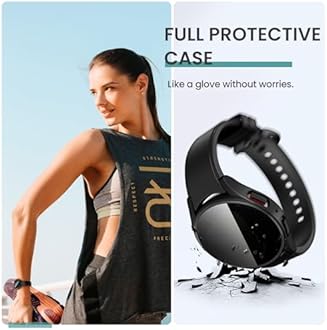 Tensea [5+5Pack for Samsung Galaxy Watch 7 Screen Protector Case 40mm Accessories, Hard PC Bumper/HD Anti-Fog Tempered Glass Protective Film, Face Cover Set, Galaxy Watch 7 Case for Women Men