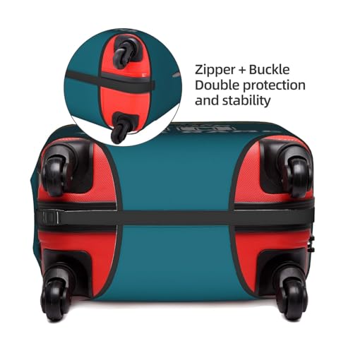 Image of Custom Jacksonville Luggage Cover Personalized Football Style Suitcase Cover with Name Number Customized Washable Elastic Sports Travel Suitcase Protector for Business Vacation Gifts
