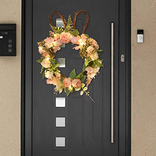 NC Guirlanda de Guirlanda de Páscoa com Verde Claro de Ovos Coloridos para Interior Ao Ar Livre