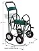 Liberty Garden Products 4 Wheel Hose Reel Cart, Holds up to 350 Feet of 5 to 8 Inch Hose with Basket, Ideal for Backyard, Garden, or Home (Green)