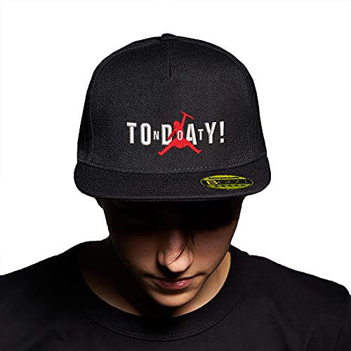 Not Today Arya Stark Embroidered Logo Noir Casquette Snapback Originale à Visière Plate Réglable et Unisex Casquette Urbaine à Logo Brodé Cover