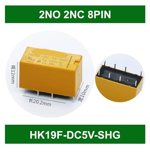 Relais HK19F-DC5V-SHG commutation stable 1A 125VAC pour circuit imprimé