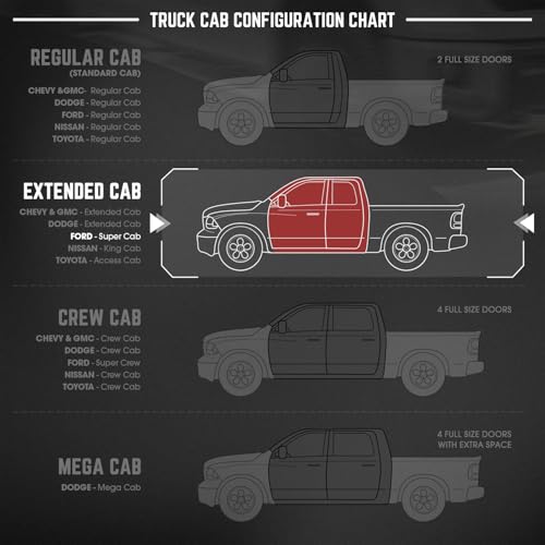 Estribos laterales 6.5'' compatibles Ford F150 F250 F350 miniatura 7