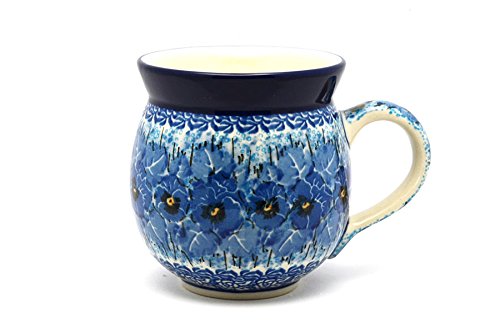 Taza de cerámica artesanal 11 oz azul miniatura 1