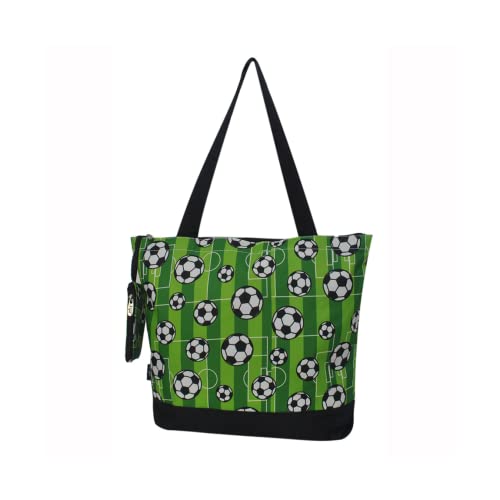 Image of NGIL Medium Top Zipper Closure Canvas Tote Bag with Attached Matching Coin Purse For Moms and Nurses