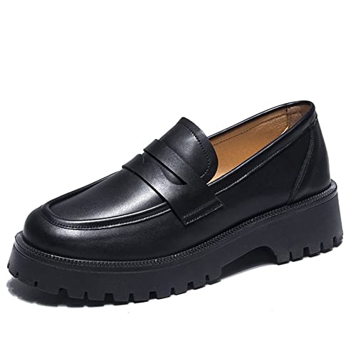Chaussures en cuir véritable pour femmes confortables printemps