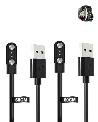 Cargador aycy P114 cable USB magnético de 1.85 pulgadas paquete de 2 unidades para reloj