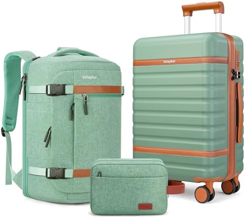 Luggage Sets 3 Piece with Spinner Wheels, Lightweight PC Hardside...