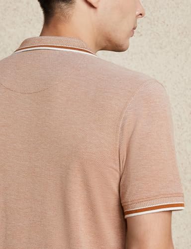 Image of Amazon Brand - Symbol Men's Cotton Rich Textured Polo Tshirts | Collar Plain Tshirts | Half Sleeves - Regular Fit (Available in Plus Sizes)