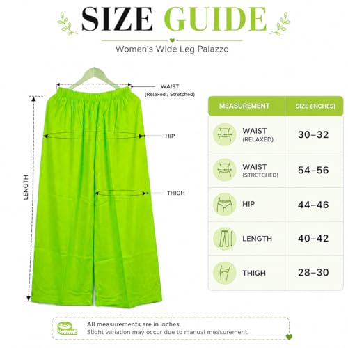 Image of Women Plazzo | Rayon Wide Leg for Women | Elastic Waist Flared Palazo Trousers | Comfortable Casual & Ethnic Wear Palazzo Pants