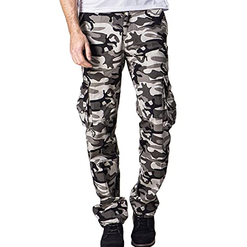 Pantalones cargo para hombre estilo militar camuflaje miniatura 1