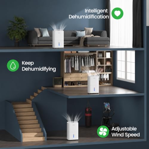 Image of Waykar 50 Pints Dehumidifier for Home up to 3,000 Sq. Ft, Ideal for Basement, Bathroom and Large Room with Drain Hose