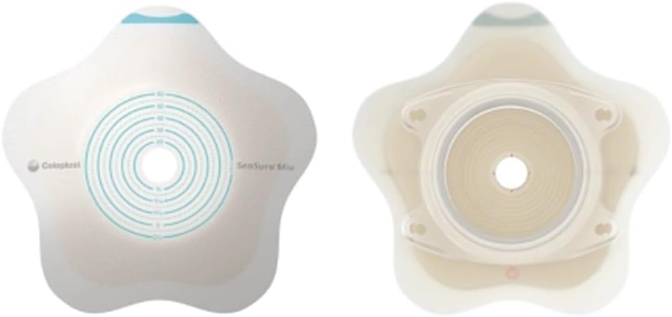 SenSura Mio Convex Flip Trim to Fit Ostomy Barrier Elastic Adhesive 50 mm Flange 5 per Box 18510