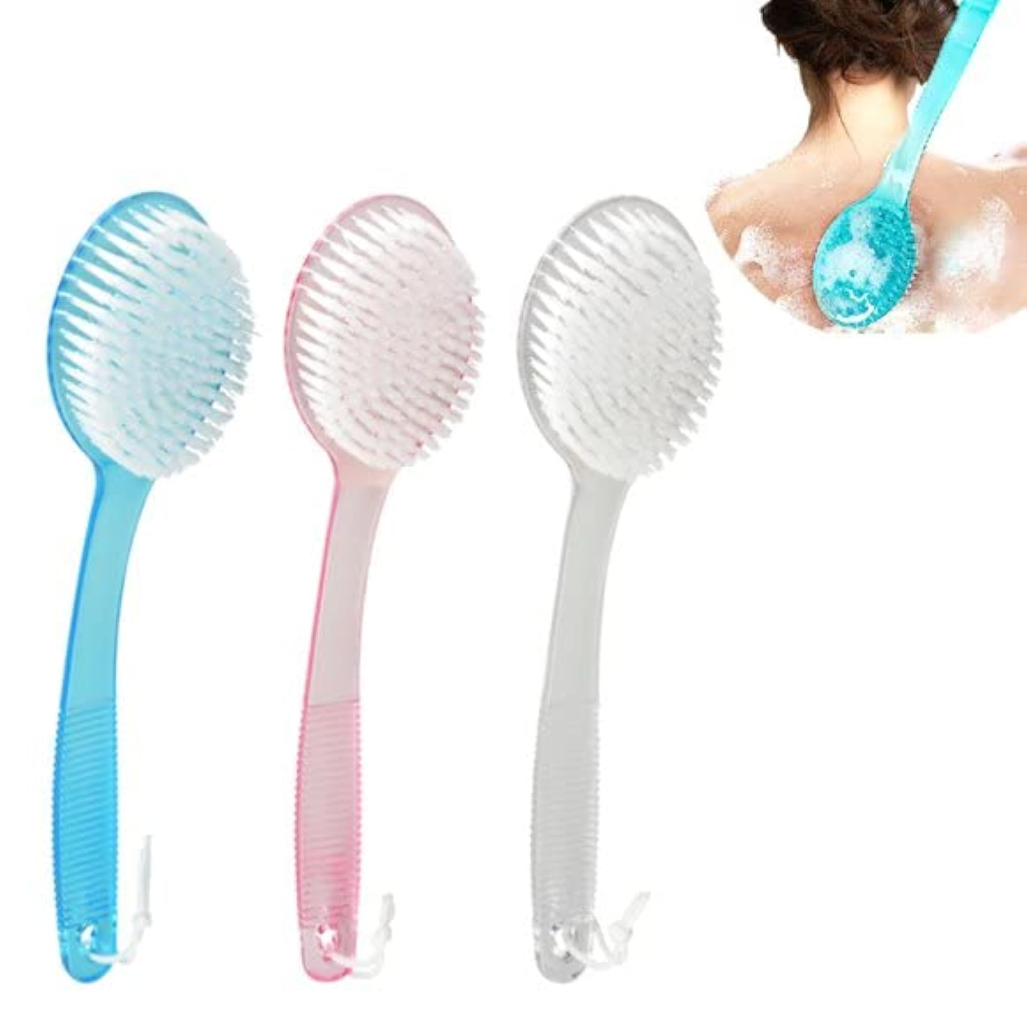 Handled Body Bath Shower Back Brush Massager
