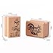 15pcs Wooden Rubber Stamps Animals and Plants Patterns Stamps Set for DIY Craft Card Scrapbooking Supplies