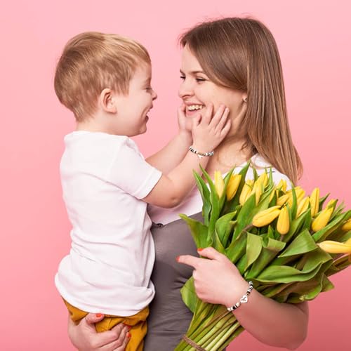 Mother Daughter/Son Bracelet Set Dinosaur/Elephant Bracelets Daughter Son Gifts from Mom Birthday Gifts Mommy and Me Gifts for Him Her2