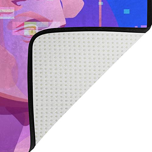 Grand tapis de salon en velours corail doux 150x100cm