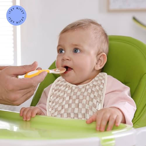 Itzy Ritzy Set of 3 Baby Bibs - Ultra-Soft Adjustable Infant & Toddler Bibs Made of Triple-Layer Cotton Muslin, Ideal for Drooling, Teething, & Eating -3 Stylish, Coordinating Prints (Checkerboard) by Itzy Ritzy - Image 7