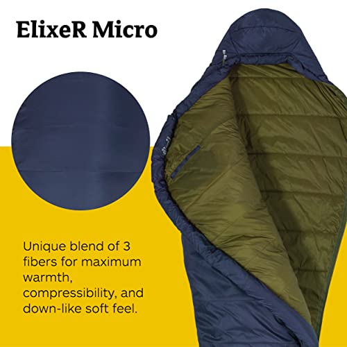 Marmot Ultra Elite 30 Sleeping Bag| Insulated, Warm, Water-Resistant, Dark Steel/Military Green, Regular #TOP2
