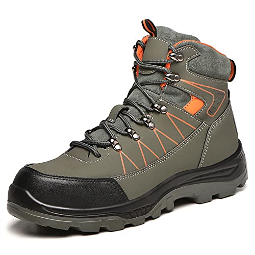 Preisvergleich Produktbild ALOFME Sicherheitsschuhe Herren Damen S3 Hoch Arbeitsschuhe Wasserdicht Sicherheitsstiefel Stahlkappe Schuhe