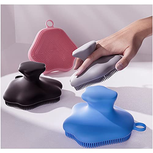 Silicone Face Scrubber, Manual Facial Cleansing Brush Blackhead Scrubber Exfoliating Brush, Face Care Grooming Routine For Women And Men (Black) #TOP4