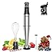 GDOR Stabmixer Elektrischer, 3 in 1 Pürierstab Edelstahl, 1100W Stufenlos Geschwindigkeiten Rührstab, Hand Blender Mit 2 Schneebesen, für Küche, Suppe, Smoothie, Püree