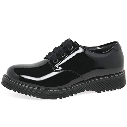 Angry Angels Girl's Impact Senior School Shoes Junior 1.5/34 Black Patent Medium