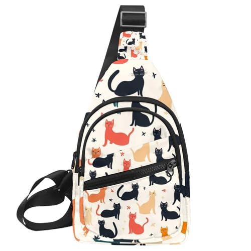 Mochila cruzada para gatos talla única multicolor con correa ajustable de paseo