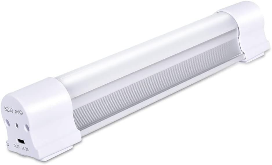 LETOUR Rechargeable Light LED Tube Magnetic Light 4000Lumens 5200mAh 5 Levels Dimming Camping Lantern USB Rechargeable Portable Lights with 2 Magnets Endurance for 60 Hours